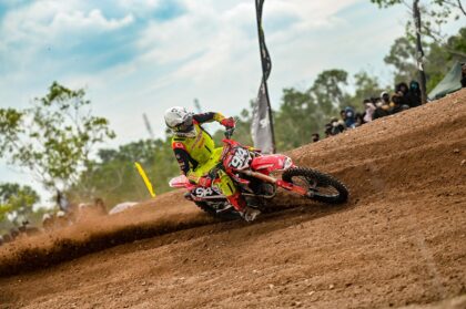 Aksi Arsenio Algifari di Kejurnas Motocross Indonesia 2025