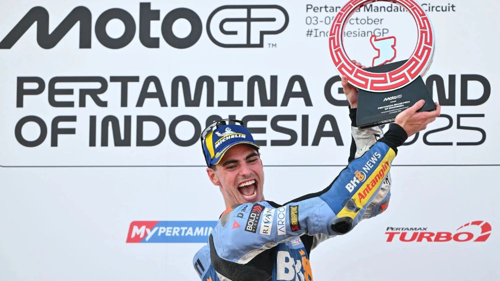 Hasil MotoGP Mandalika 2025 Penuh Drama, Fermín Aldeguer Cetak Kemenangan Bersejarah