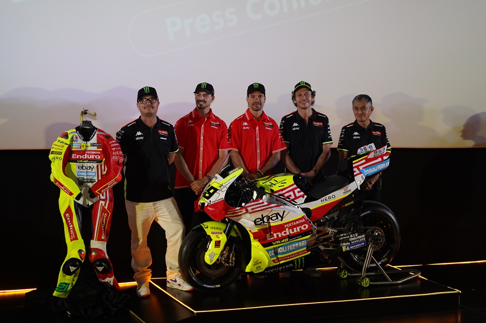Peluncuran Livery Pertamina Enduro VR46 Racing Team yang akan mengaspal pada Pertamina Grand Prix of Indonesia 2025 di Sirkuit Pertamina Mandalika